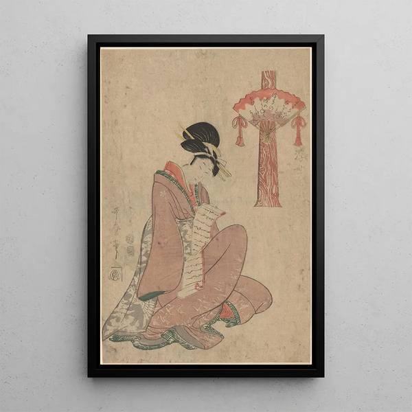 Kitagawa Utamaro - Woman with Scroll.webp