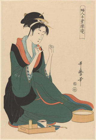 Kitagawa Utamaro - Woman with Thread.webp
