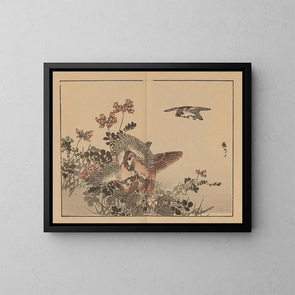 Album de Bairei, planche 04 - Kono Bairei — framed artwork on a wall