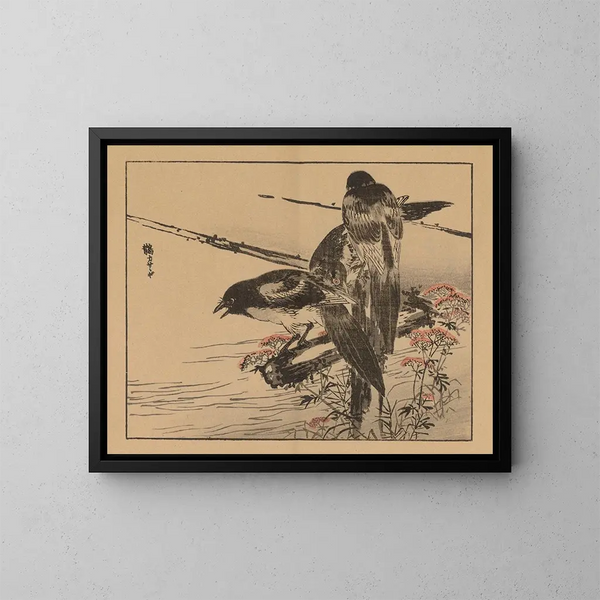 Bairei gafu, plate 08 - Kono Bairei — framed artwork on a wall