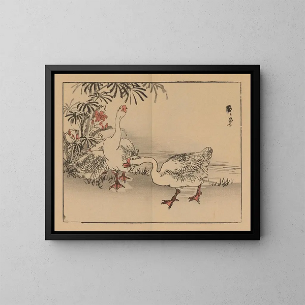 Bairei gafu, plate 10 - Kono Bairei — framed artwork on a wall