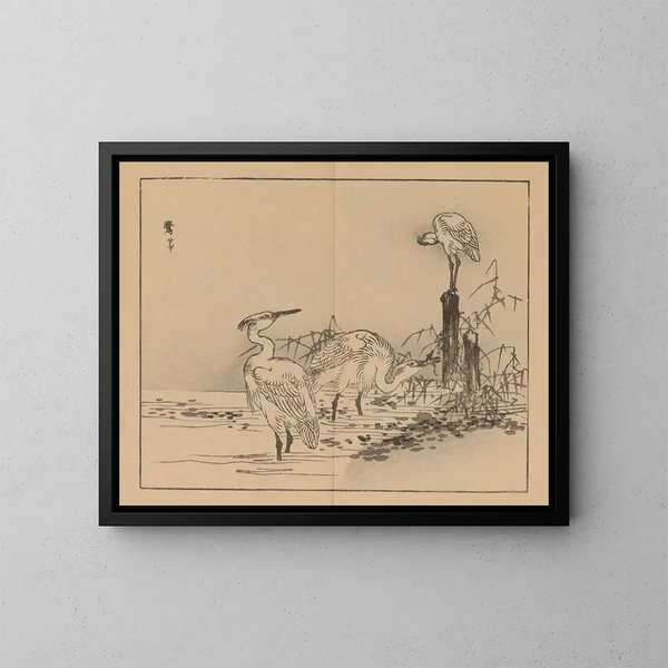 Bairei gafu, plate 12 - Kono Bairei — framed artwork on a wall