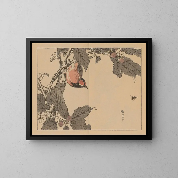 Bairei gafu, plate 16 - Kono Bairei — framed artwork on a wall