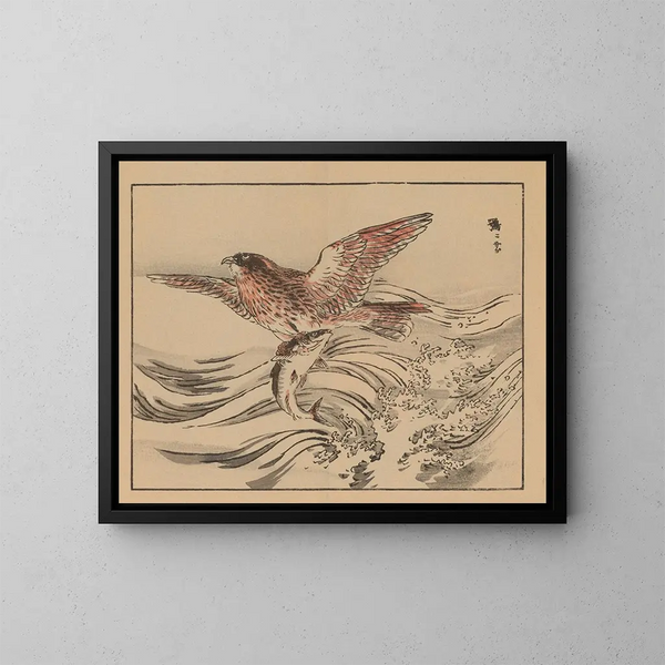 Bairei gafu, plate 17 - Kono Bairei — framed artwork on a wall
