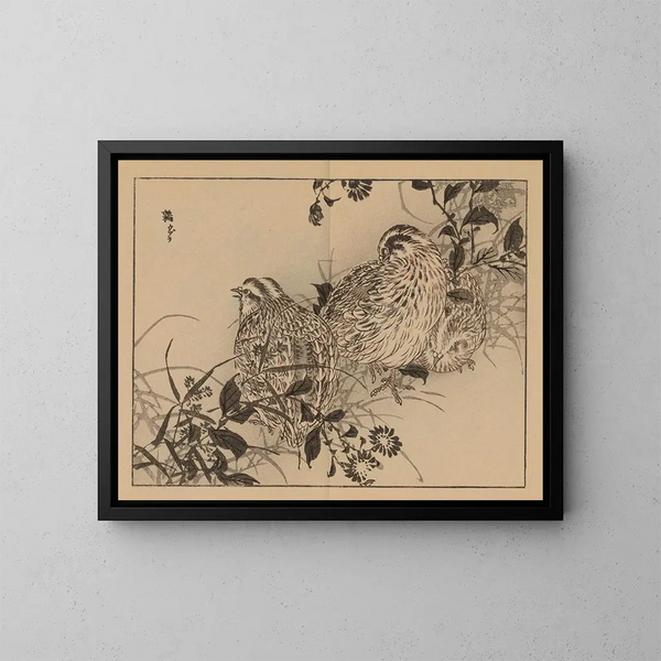 Bairei gafu Painting, plate 44 - Kono Bairei — framed artwork on a wall