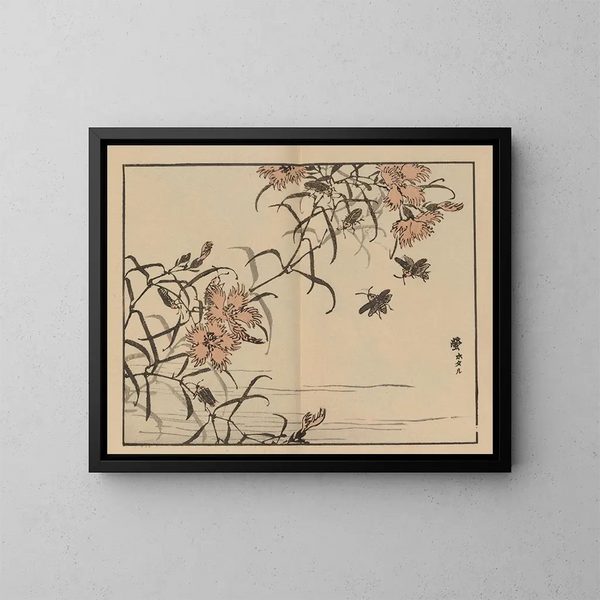 Bairei gafu, plate 65 - Kono Bairei — framed artwork on a wall
