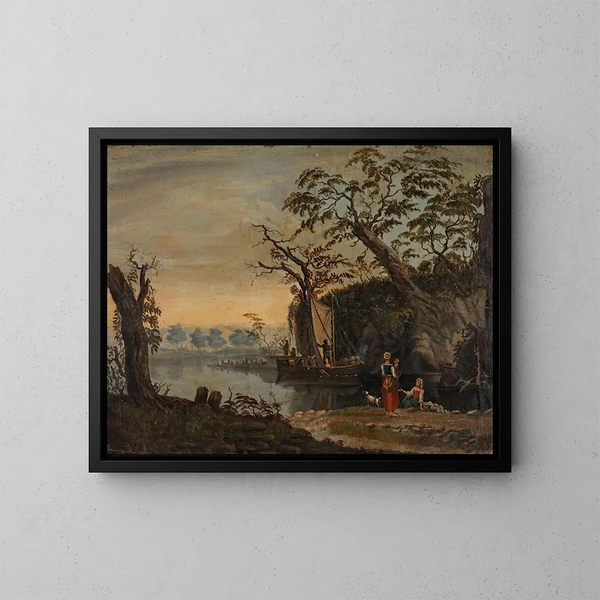 Landscape - Knud Baade — framed artwork on a wall
