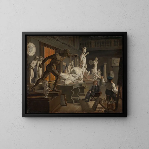 Scene of the Academy in Copenhagen - Knud Baade — framed artwork on a wall