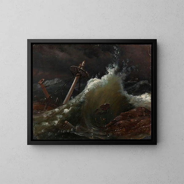 Shipwreck - Knud Baade — framed artwork on a wall