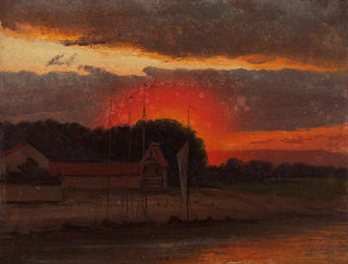 Knud Baade - The Elbe in Sunset.webp