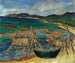Boten op zee - Konrad Mägi — weergave van het kunstwerk
