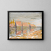 Datchas schilderij aan de rand van de rivier - Konstantin Alexeïevitch Korovine — ingelijst kunstwerk aan de muur