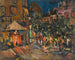 Parijs 's nachts - Konstantin Alexeïevitch Korovine — weergave van het kunstwerk