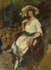 Portret van Madame Maria Rubin - Konstantin Alexeïevitch Korovine — weergave van het kunstwerk