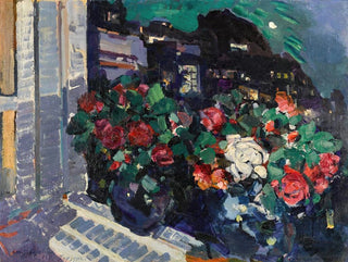 Konstantin Alexeevich Korovin - Roses on a Window Sill Gurzuf.webp