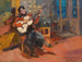 De gitarist - Konstantin Alexeïevitch Korovine — weergave van het kunstwerk