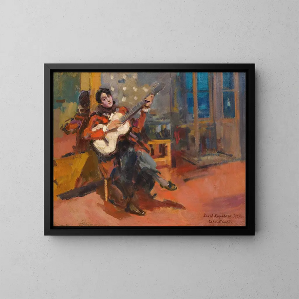 De gitarist - Konstantin Alexeïevitch Korovine — ingelijst kunstwerk aan de muur