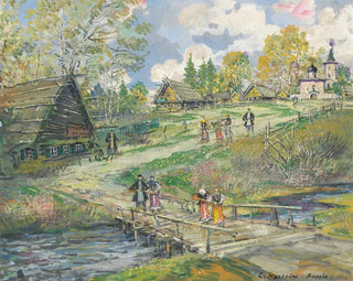 Konstantin Alexeevich Korovin - Village scene.webp