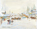 Landschapschilderij winter - Konstantin Alexeïevitch Korovine — weergave van het kunstwerk