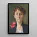 Portrait of a Lady - Konstantin Andreevich Somov — framed artwork on a wall