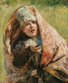 Portret van een boerenvrouw, studie voor Minine, bestemd voor de inwoners van Nijni Novgorod - Konstantin Egorovich Makovsky — weergave van het kunstwerk