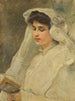 Vrouw lezend - Konstantin Egorovich Makovsky — weergave van het kunstwerk
