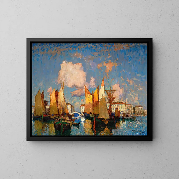 Chioggia - Konstantin Ivanovich Gorbatov — framed artwork on a wall