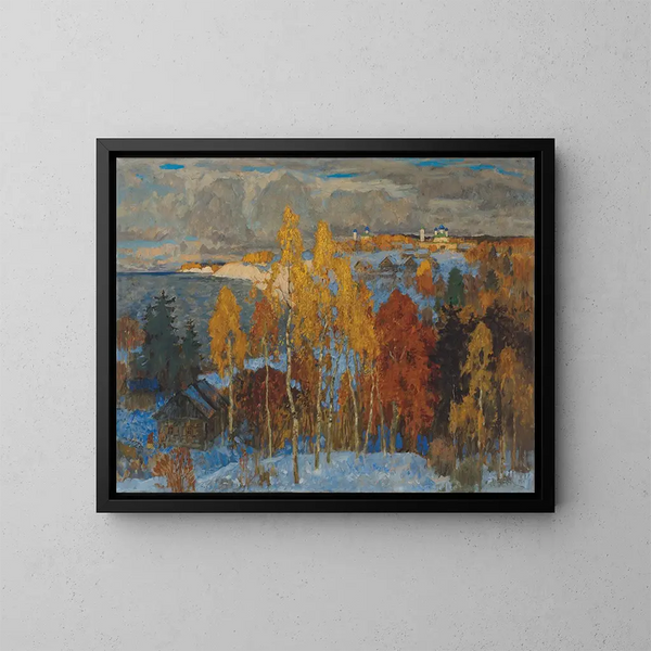 Autumn Gold - Konstantin Ivanovich Gorbatov — framed artwork on a wall