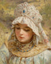 portret van een dame met een kokoshnik - Konstantin Makovsky — weergave van het kunstwerk