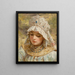 portret van een dame met een kokoshnik - Konstantin Makovsky — ingelijst kunstwerk aan de muur