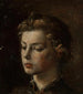 Portret van een jong meisje - Konstanty Makowski — weergave van het kunstwerk
