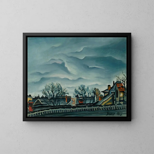On the outskirts of the city - Konstantin Bauer — framed artwork on a wall