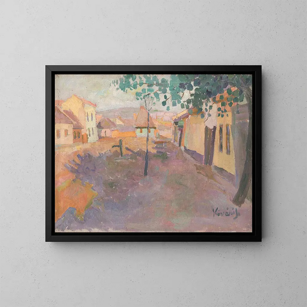 Short Street in Košice - Konstantin Korovin — framed artwork on a wall