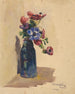 Bloemenboeket van ponch - Konstantin Korovin — weergave van het kunstwerk