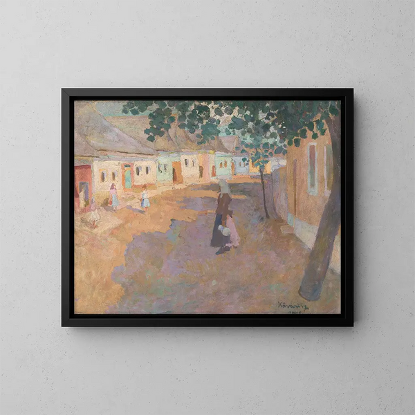 Dans la rue - Konstantin Korovin — framed artwork on a wall