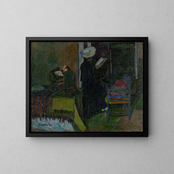 Rug in the bedroom - Konstantin Korovin — framed artwork on a wall