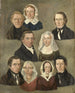 Portret van de ouders van de kunstenaars Douwe Martens Teenstra en Barber Hindriks Siccama met familieleden - Kornelis Douwes Teenstra — weergave van het kunstwerk