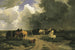 Paarden onder een regenbui - Károly Lotz — weergave van het kunstwerk