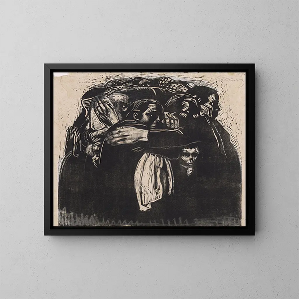 Les mères - Käthe Kollwitz — framed artwork on a wall