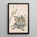 Guerrière en armure - Kubo Shunman — ingelijst kunstwerk aan de muur