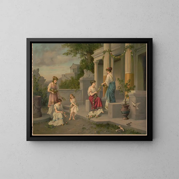 Scene pompéienne - Kunstanstalten AG — framed artwork on a wall