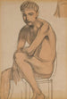 Jongens zittend - Kuzma Petrov-Vodkin — weergave van het kunstwerk