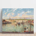 Reproductie van het schilderij L’Avant-port van Dieppe, namiddag, heldere weersomstandigheden - Camille Pissarro