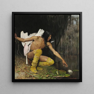 George de Forest Brush - The Indian and the Lily.webp