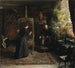 L'artiste danoise Bertha Wegmann peignant un portrait - Jeanna Bauck — weergave van het kunstwerk