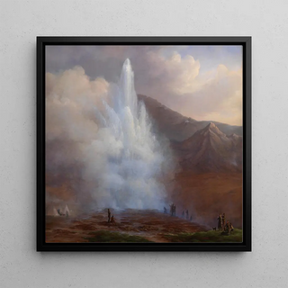 Friedrich Theodore Kloss - The Eruption of the Great Geyser in Iceland in 1834.webp
