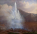 L'éruption du Grand Geyser en Islande en 1834 - Friedrich Theodore Kloss — weergave van het kunstwerk