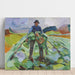 Reproductie van het schilderij L'homme dans le champ de choux - Edvard Munch