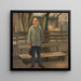 L'homme près du banc - Carl Vilhelm Meyer — ingelijst kunstwerk aan de muur