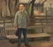 L'homme près du banc - Carl Vilhelm Meyer — weergave van het kunstwerk